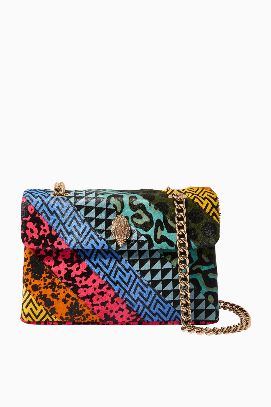 Kensington Leather Bag, Çok Renkli Deri Çanta ve Zincir Askı