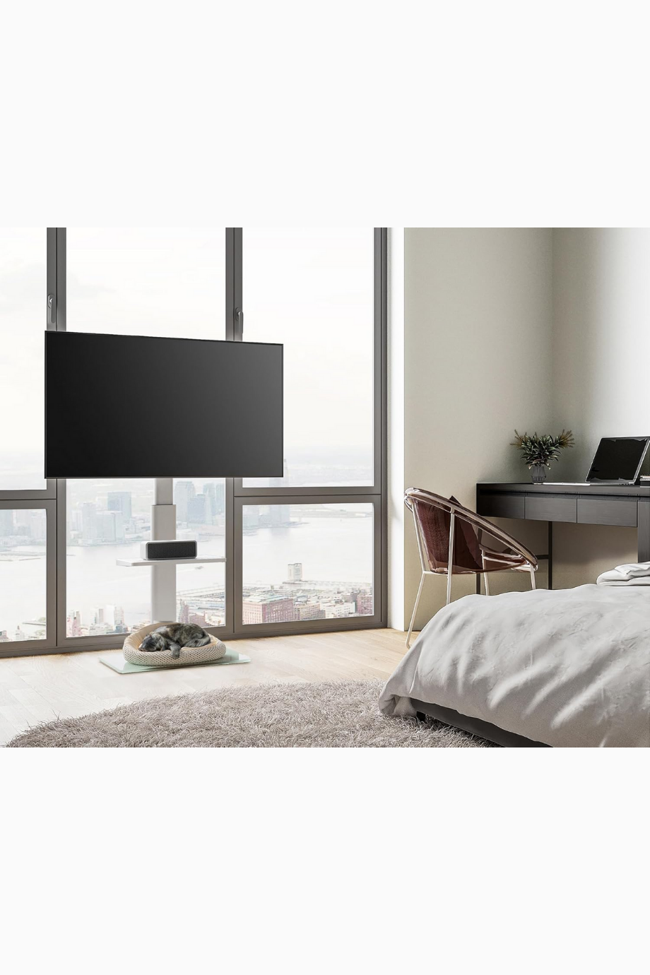 32-60 inç LCD/LED TV Sehpası, Döner ve Yüksekliği Ayarlanabilir, VESA 600x400 mm