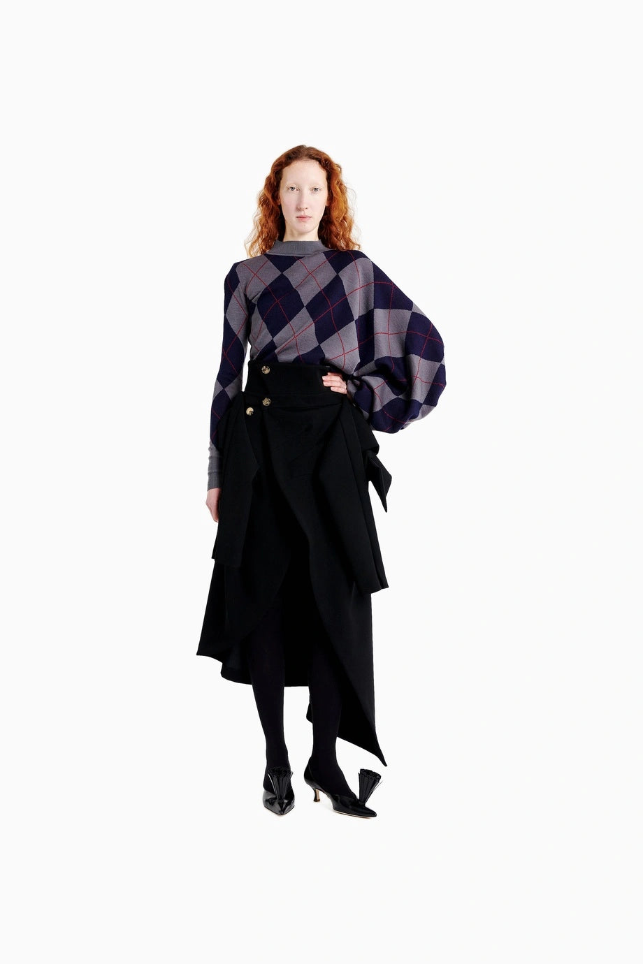 Kadın Siyah Asimetrik Etek