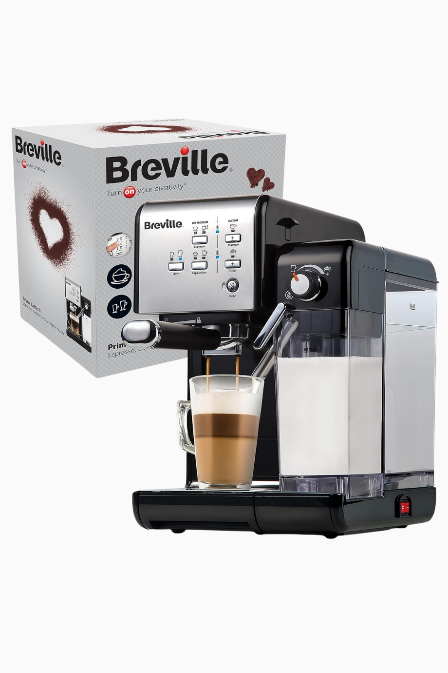 Breville Prima Latte II, 19 Bar Espresso ve Süt Köpürtücülü Kahve Makinesi