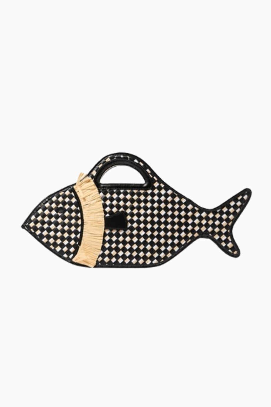 Cleo Fish Basket Bag, Balık Sepeti Çanta, Rafya, Gündüz ve Plaj Kullanımı