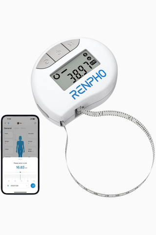 RENPHO Bluetooth Akıllı Vücut Ölçüm Bandı, 150 cm Kilitleme Pimli Fitness Mezurası