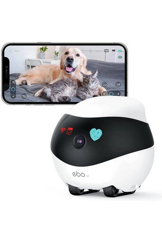 Ev Hayvanı Kamerası, EBO Uygulamalı, 1080p WLAN Mobil Güvenlik Kamerası, İç Mekan, Gece Görüşlü
