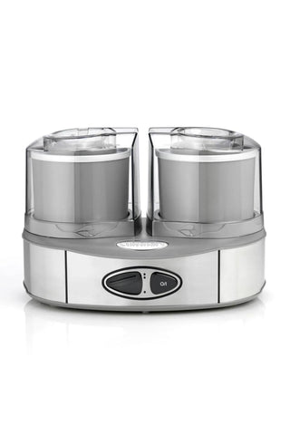 Çift Bölmeli Dondurma Makinesi 2x1L Kapasite, Otomatik, Gri