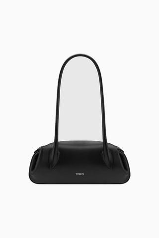 Oyster Mini Shoulder Siyah %100 Deri, Lüks İtalyan Tasarımı Omuz Çantası