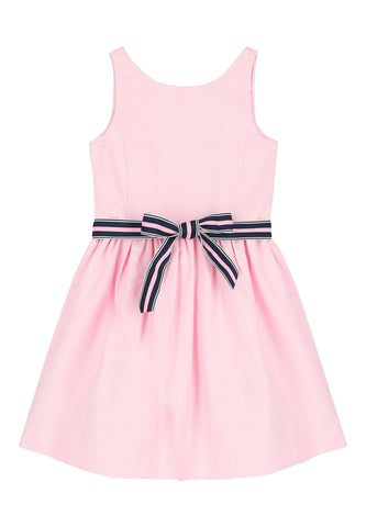 Çocuklar İçin Pamuk Oxford Elbise - Açık/Pastel Pembe