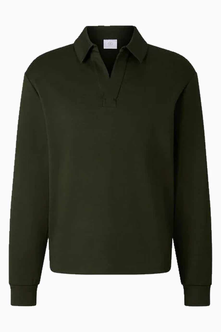 Lionel Lüks Spor Stil Erkek Haki Polo Sweatshirt