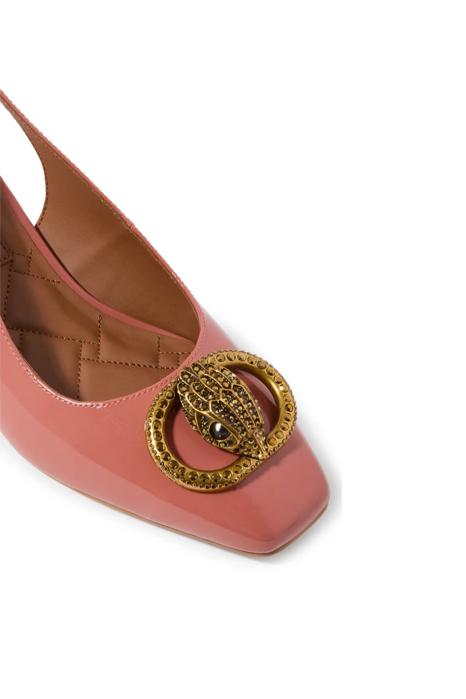 Chelsea Block Slingback, Rugan Lüks Tasarım Kırmızı Topuklu Ayakkabı