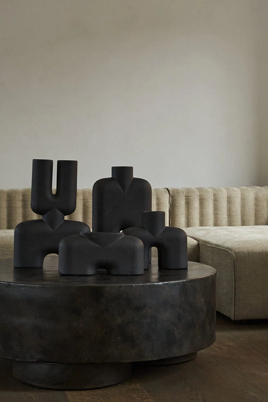 Double Medio Seramik İskandinav Tasarım Vazo