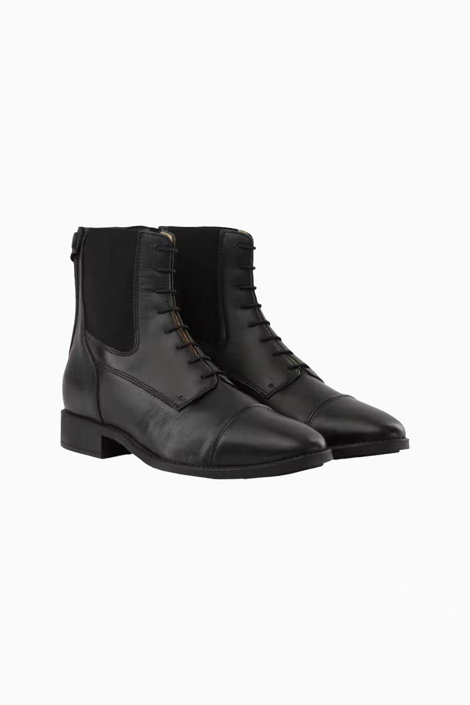 Ön Bağcıklı-Arka Fermuarlı Premium Deri Unisex Binicilik Botu