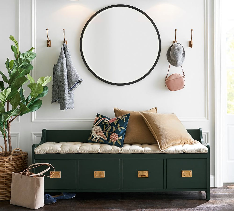 Layne Yuvarlak Duvar Aynası, Şık Lake Pirinç ve Eğimli Cam Tasarım