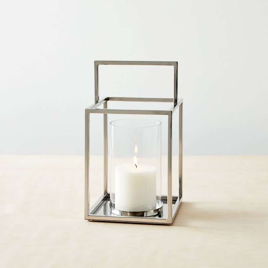 Çerçeveli Mumluk, Nikel Kaplama Minimalist Tasarım