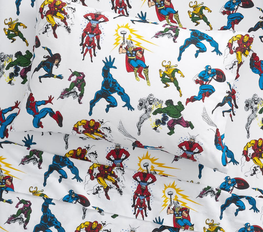 Karanlıkta Parlayan Marvel Kahramanları Çarşaf Takımı, Pamuk