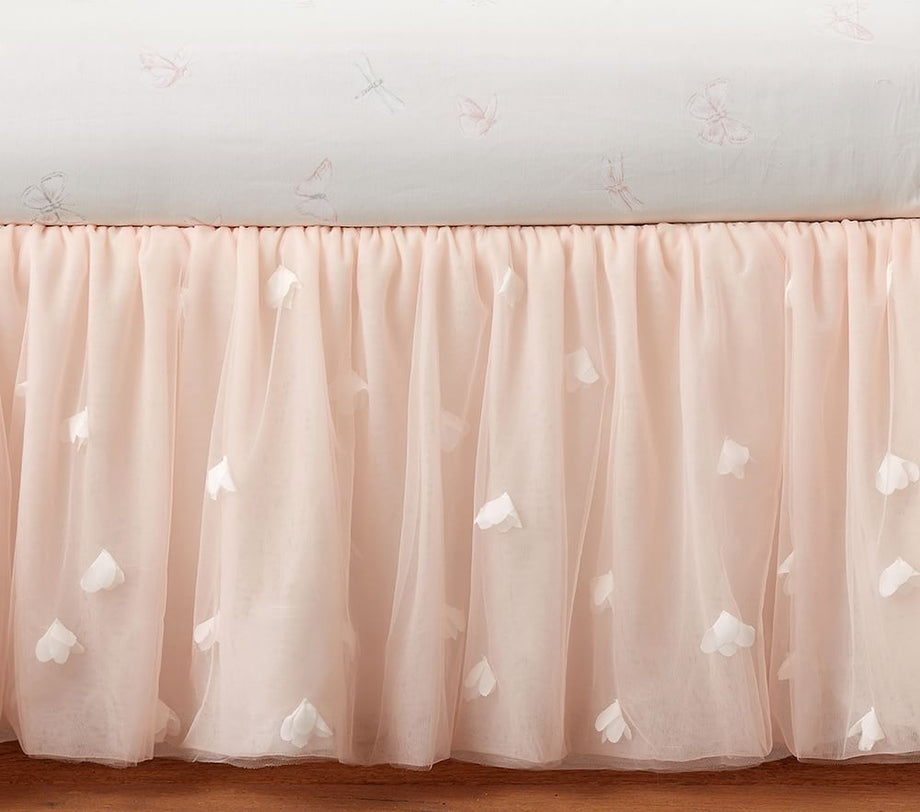 Monique Lhuillier Blush Pembe Tüllü Çocuk Yatak Eteği, M