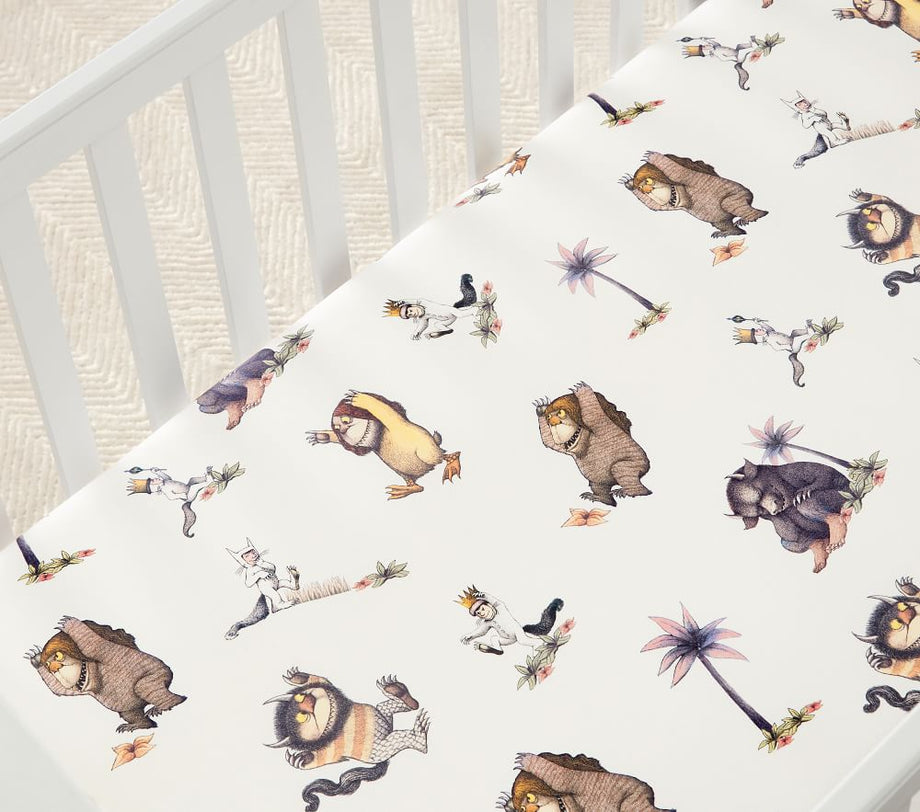Where The Wild Things Are Organik Beşik Çarşafı, Bebek Odası için Masalsı ve Yumuşak Nevresim