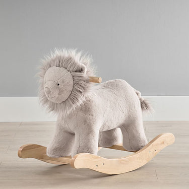 Taupe Lion Peluş Bebek Odası Salıncağı, Yumuşak ve Güvenli Eğlence