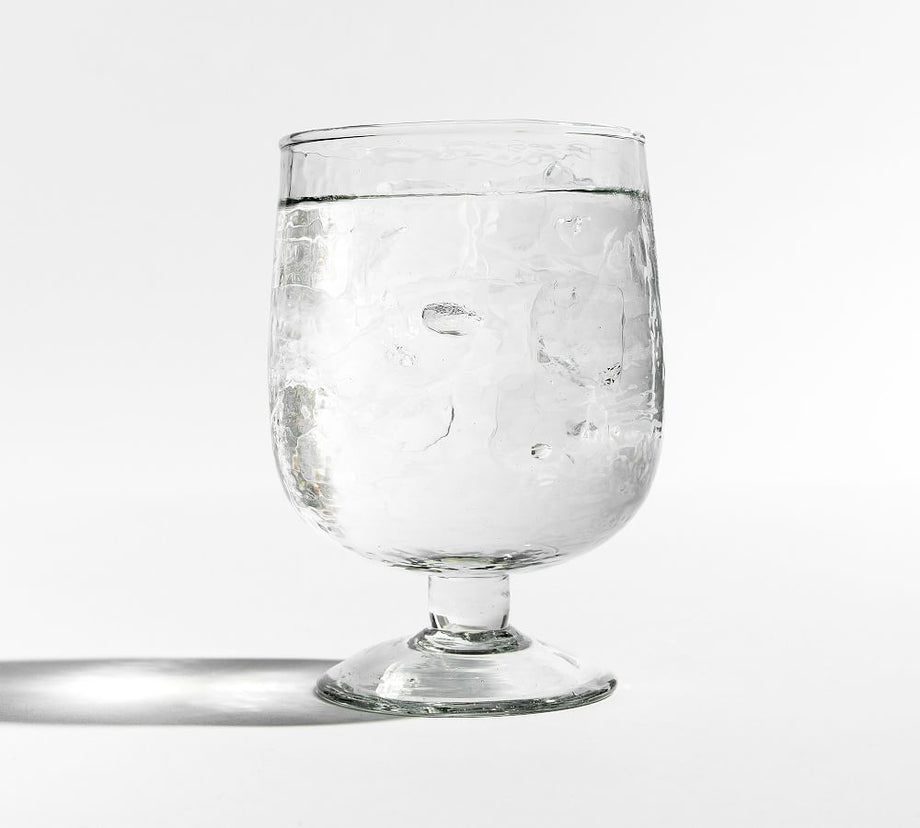 Çekiçle Dövülmüş El Yapımı Üfleme Cam Kadeh