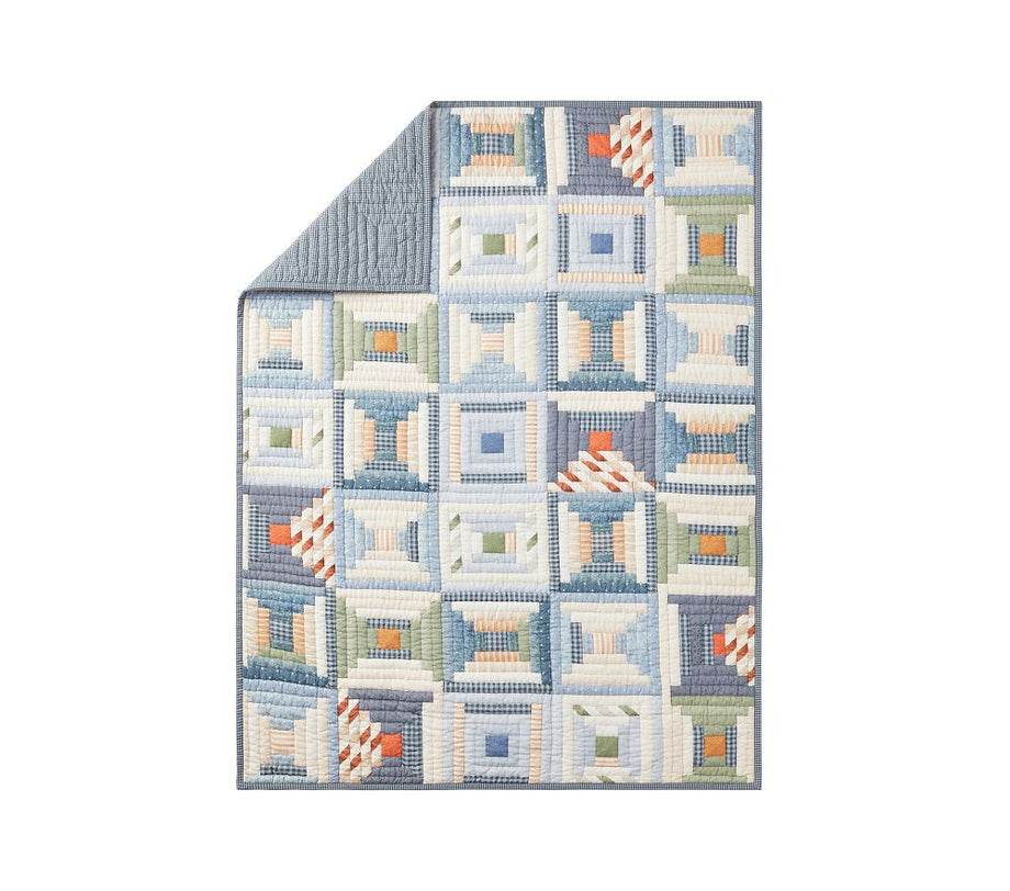 Hunter Heritage Bebek Yorganı, Vintage Geometrik Desen ve Yumuşak Pamuk