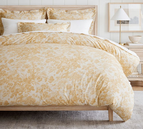 Sorrel Toile Yorgan Kılıfı, Altın, %100 Pamuk, STANDARD 100 by OEKO-TEX® Sertifikalı
