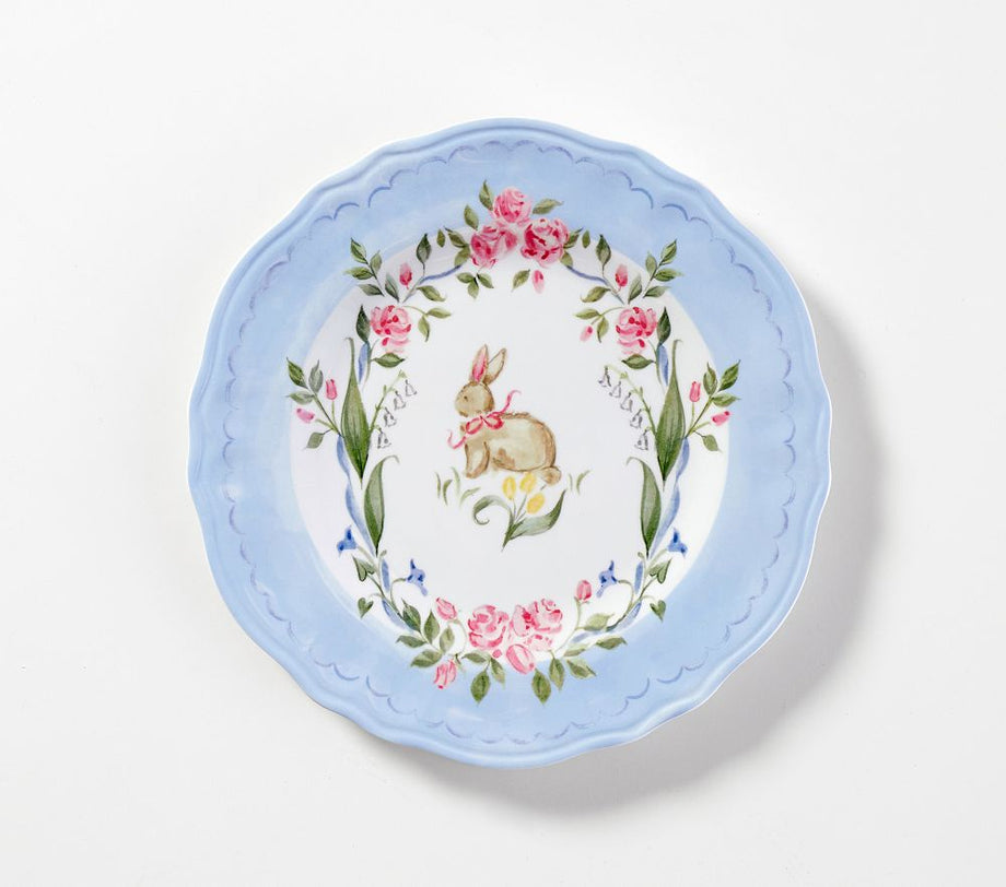 LoveShackFancy Easter Tabak 23cm, Çocuklar İçin Bahar Temalı, BPA İçermeyen