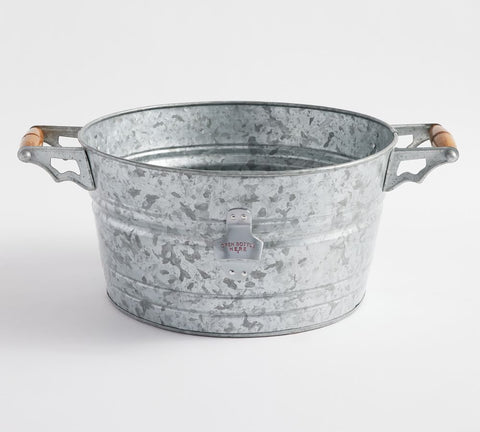 Galvanizli Metal Parti Kovası, Şişe Açacağı ve Ahşap Kulplarla Dayanıklı Tasarım