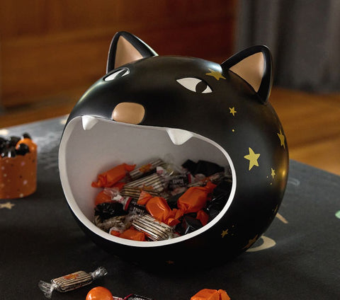 Rifle Paper Co. Siyah Kedi Halloween Reçine Şekerlik – Dekoratif ve İşlevsel