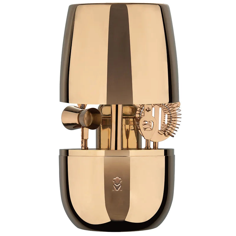 The Drop 6'lı Paslanmaz Çelik Kokteyl Seti Şık Hediye Kutulu Bar Seti