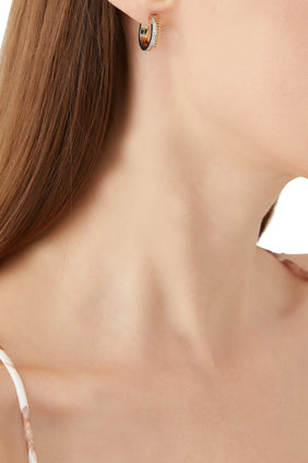 Boucheron Quatre Halka Küpe, 18k Karışık Altın ve Elmas