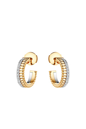 Boucheron Quatre Halka Küpe, 18k Karışık Altın ve Elmas