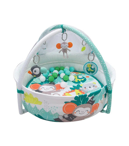 Jungle Friends Bebek Havuzu Matı 0 Ay+ Sevimli Maymun, Kaplumbağa ve Kuş Oyuncakları