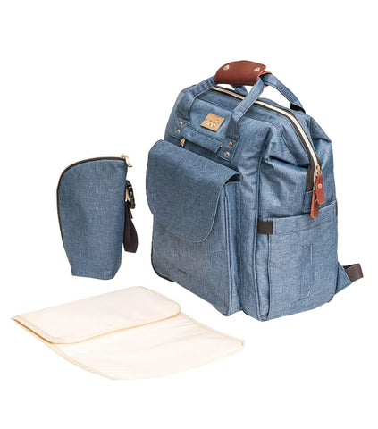 Denise Bebek Bakım Çantası, Çok Cepli, Termal Gözlü, Su Geçirmez, PU Deri Fermuar ve Kulplu