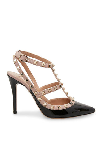 Rockstud Deri Sandalet - Siyah