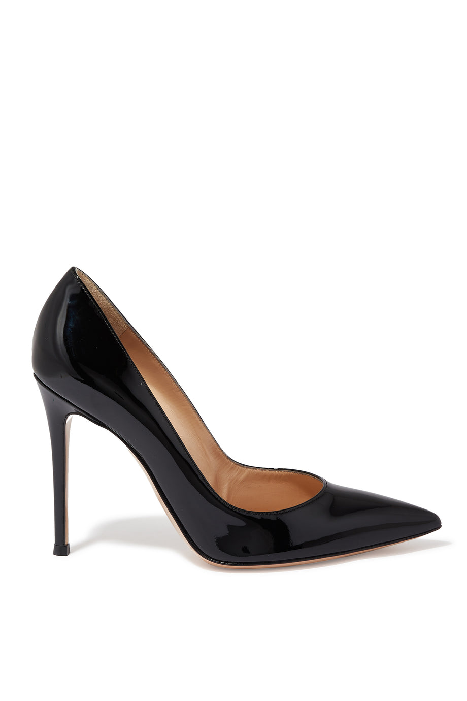 Parlak Patent Topuklu Sandalet - Siyah