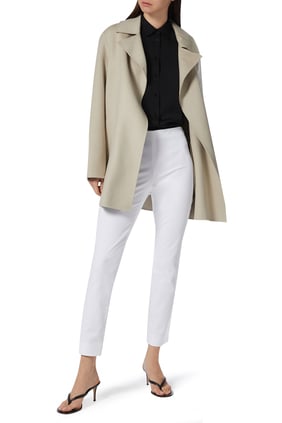 Slim Fit İpek Bluz - Siyah