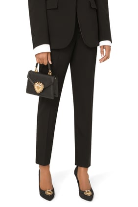 Küçük Düz Dana Derisi Devotion Çantası - SİYAH