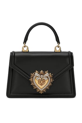 Küçük Düz Dana Derisi Devotion Çantası - SİYAH