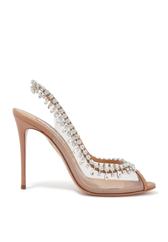 Aquazzura Temptation 105 Kristal Topuklu Sandalet
