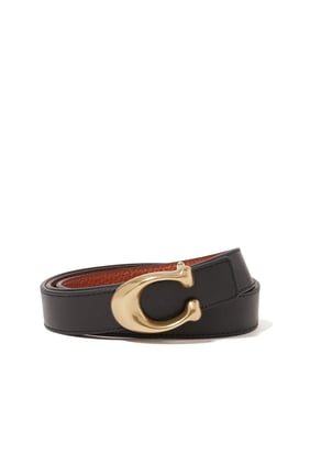 Coach İmza Tokalı Ters Çevirilebilir 25mm Kemer - Saddle