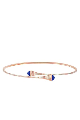 Cleo Choker, 18K Rose Gold, Lapis Lazuli ve Elmaslar
