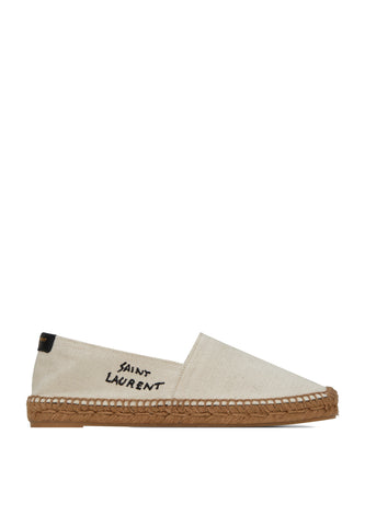 Logo İşlemeli Kanvas Espadril - İVORY