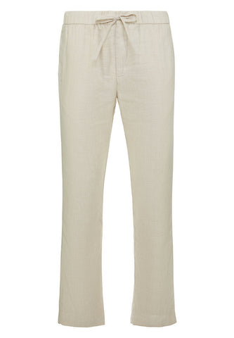 Yazlık Keten Chino Pantolon - Bej/Kahve