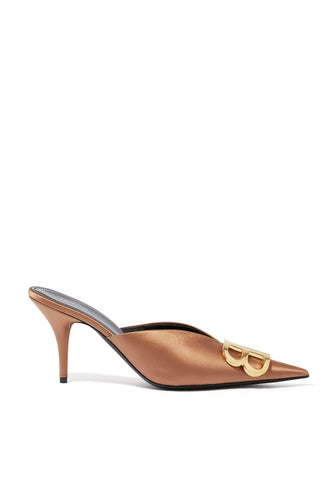Balenciaga BB Saten Mules - Şık ve Zarif Terlik