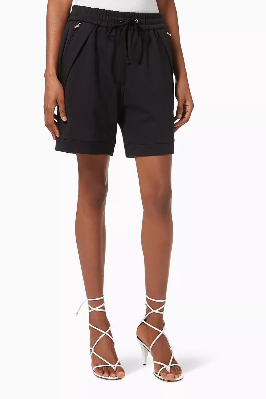 French Terry Şort %100 Pamuk, Fermuarlı Cepli Modern Athleisure Stil