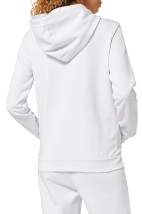 Armani Exchange İkon Logolu Kapüşonlu Beyaz Hoodie