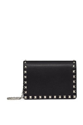 Rockstud Deri Clutch Çanta