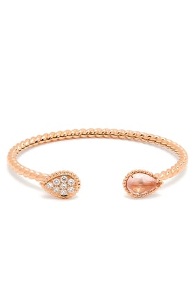Zarif 18k Pembe Altın & Rhodolite Garnet Yüzük