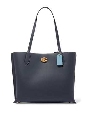 Navy Mavi Willow Tote Çanta - Şık ve Kullanışlı