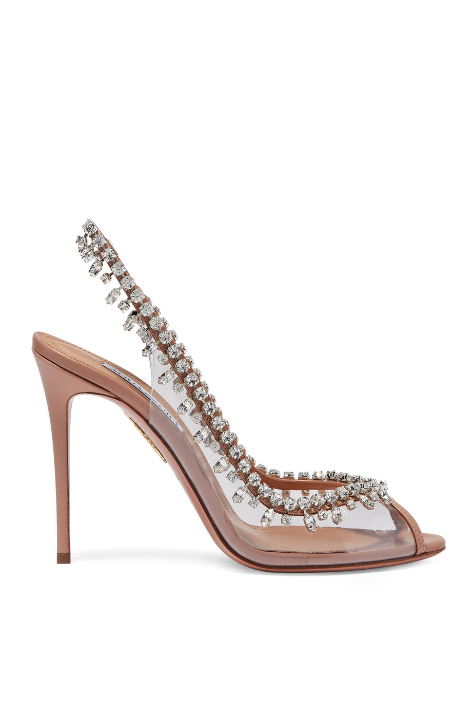Aquazzura Temptation Kristal Sandalet - Pembe