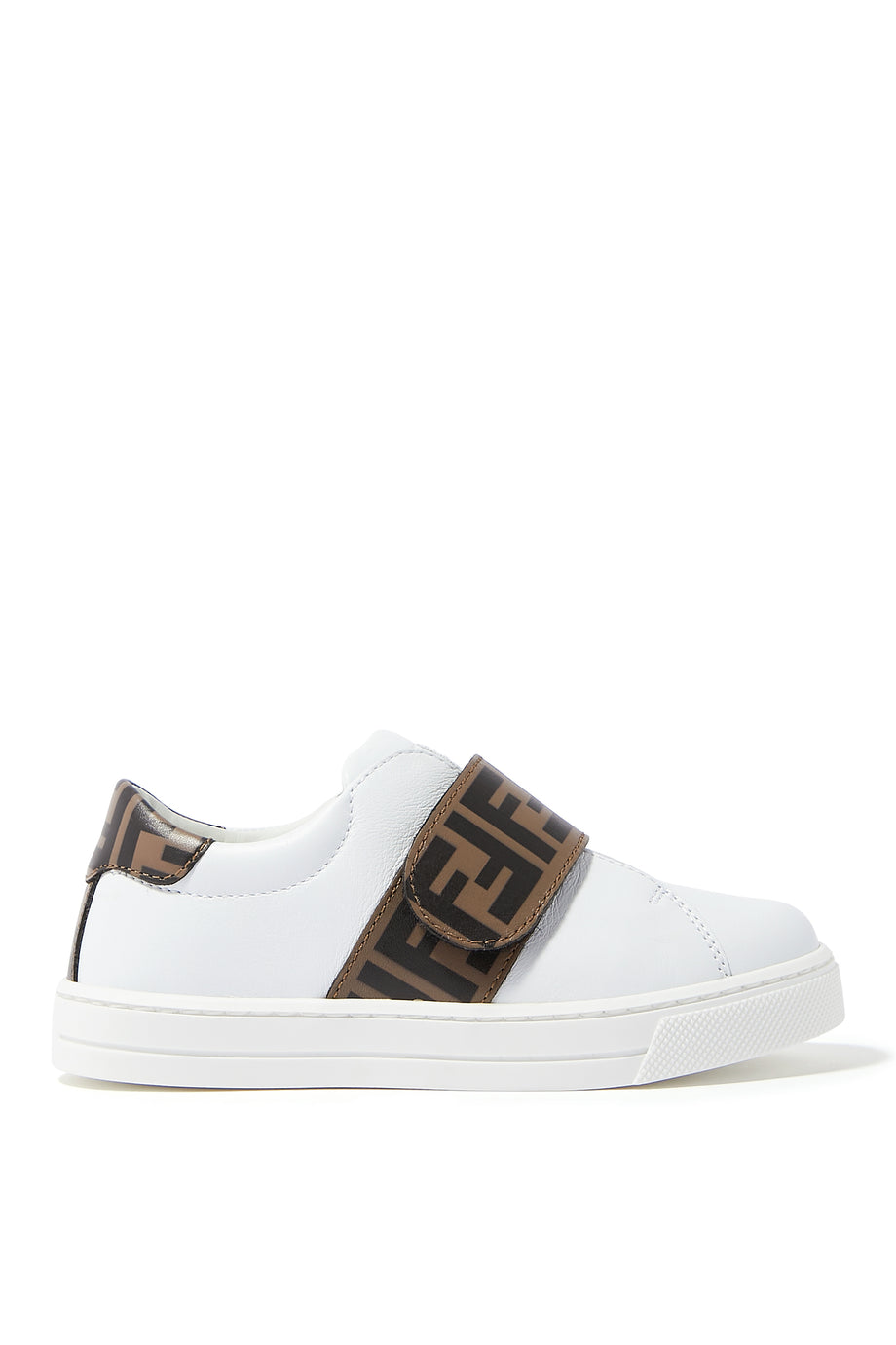 Çocuklar için Velcro Logo Monogram Spor Ayakkabıları - Beyaz