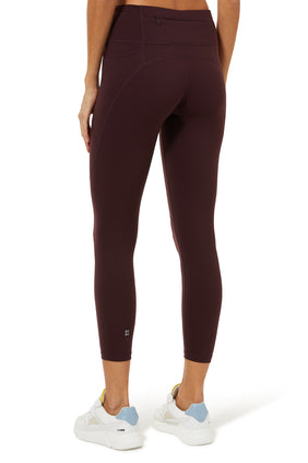 Burgundy Power 7/8 Spor Tayt - Süper Esnek ve Rahat
